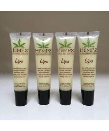 Hempz Ultra Moisturizing Herbal Lip Balm SPF 15 (Quantity of 4)