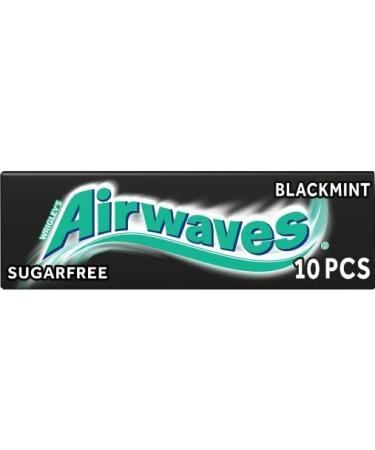 Wrigley's Airwaves Sugarfree Gum - Black Mint (10 per Pack x 5)