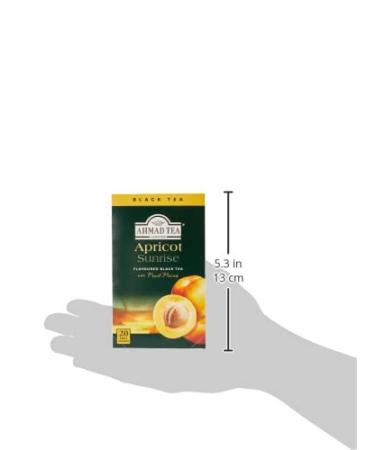 Ahmad Tea Apricot Sunrise Black Tea with Apricot 20 Individually Packaged Aroma-Sealed Bags (2-Pack) - Premium Quality Fruit Tea - Buy Online on GoSupps.com