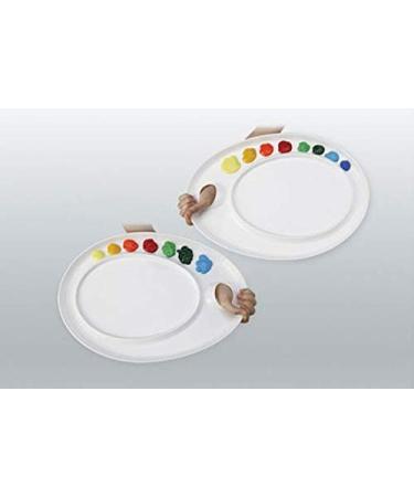 Mijello Ellipse XL Peel Palette for Acrylic/Oil Paints - 17x12.5 Extra-Large Plastic Palette with Thumb Hole (92-AP3079) - Buy Online on GoSupps.com