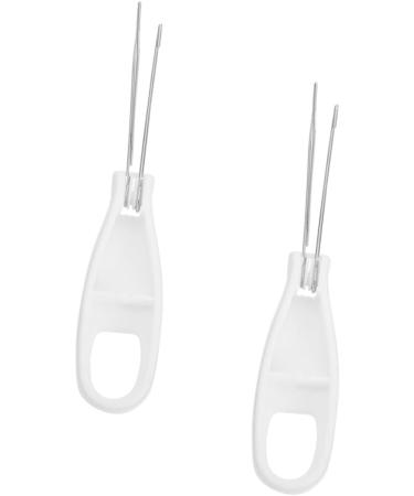 Button Hook Helper 2pcs Clothes Wearing Button Hook Dressing Assistance Tool Button Pulling Wearing Tool Fixed Button Hook 15.5X3X1.5CM White - Buy Online on GoSupps.com