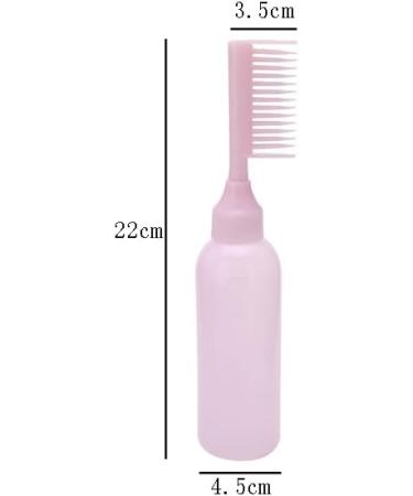 2 Pieces Comb Applicator Bottle Hair Dyeing Bottle Root Comb Applicator Bottle Hair Coloring Bottle Scalp Treament Essential Salon Hair Cleansing Bottle With Scale Pink - Buy Online on GoSupps.com
