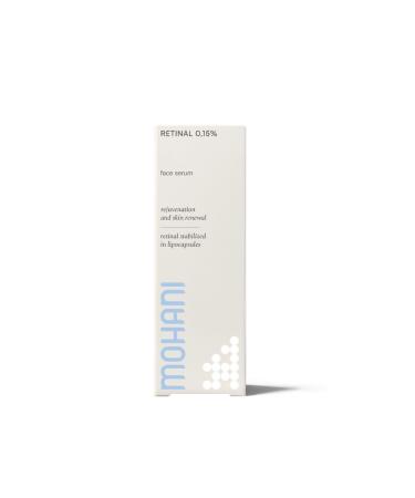 Mohani Retinal 0.15% with Vitamin C and Hyaluronic Acid Face Serum | Anti-Aging and Anti-Wrinkle Serum | Natural Vegan Cosmetics to Reduce Pores (30 ml)