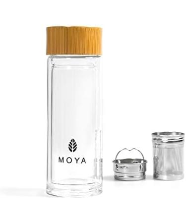Organic Moya Matcha to Go! Set | 24 x 1.5g Matcha to Go Sticks + Glass Shaker 330ml | Set for The Preparation of hot&Cold Matcha | Ideal for Work While Traveling or at The Gym 24 x 1 5g Matcha To Go Sachets + Glass Shaker - Buy Online on GoSupps.com