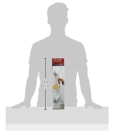 Safe-er-Grip Suction Cup Grab Bar for Bathtubs & Showers - 16 Inch White/Grey | Bathroom Safety Assist Handle - Buy Online on GoSupps.com