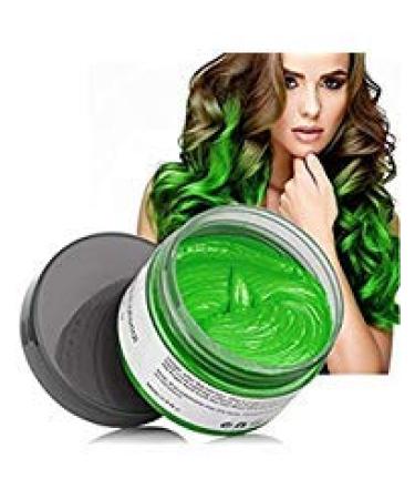 Temporary Green Hair Color Wax  EFLY MOFAJANG Instant Hairstyle Cream 4.23 oz Hair Pomades Hairstyle Wax for Men and Women (green)