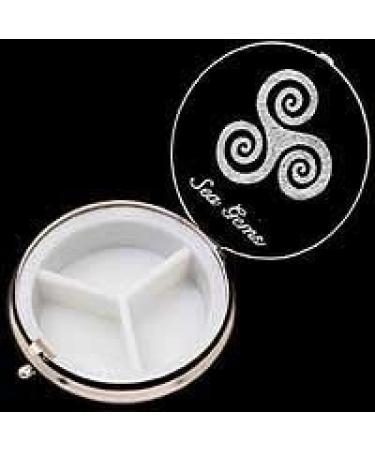 Large Blue Triskeles & Trinity Knot Pill Box | Stylish & Functional International Shipping - Buy Online on GoSupps.com