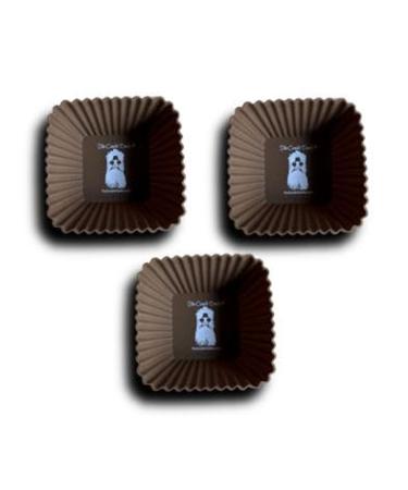 The Candle Daddy rubbers-(3) Brown square silicone wax warmer Liner-reusable-a must for all wax melts