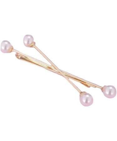 New 2025 2Pc Gift Fashion Pearl For Women Korean Metal Hairpin Geometric Side Clip Hair Barrettes New For Fashion Hair Accessories Hairgrip Jewelry Fashion Accessories Creative Gift - Buy Online on GoSupps.com