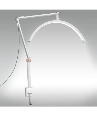 Hi_friend Eyelash LED Floor Light  Half Moon Lamp for Lash Extension  Lighting for Beauty  Skincare  Lashes  Eyebrows  Filming Content Creation (White)