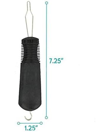 Button Zippered Pull Helper | Single Hand Button Aid Device for Disabled, Elderly & Kids | Non-Slip Grip Zipper Hook for Clothes | Dressing Aid Tool (Black) - Buy Online on GoSupps.com
