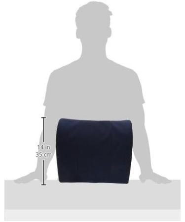 DMI Lumbar Support Pillow for Chair to Assist with Back Support with Removable Washable Cover to Ease Lower Back Pain and Discomfort while Improving Posture  14 x 13 x 5  Contoured Foam  Premium  Navy Navy Premium - Buy Online on GoSupps.com