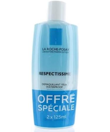 La Roche-Posay Respectissime Waterproof Eye Makeup Remover 2 x 125ml - Gentle & Effective Formula - Buy Online on GoSupps.com