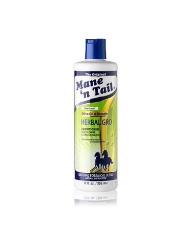 Mane n Tail Olive Oil Herbal Gro Shampoo + Conditioner 12 Oz - 2-Pack | Strengthens, Nourishes & Reduces Breakage - Buy Online on GoSupps.com