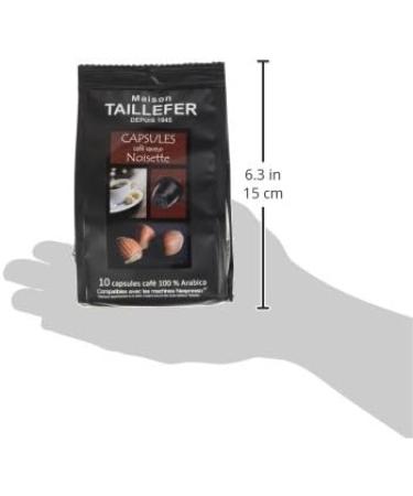 Maison Taillefer Hazelnut Flavor Coffee Capsule 50 g - Boxes of 10 sachets with 10 capsules in each sachet. - Buy Online on GoSupps.com