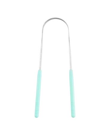 Stainless Steel Tongue Scraper Fights Bad Breath Tongue Cleaner for Adults Mouth Care for Fresh Breath Travel Essentials for Oral Care Easy to Use (Green)