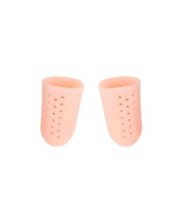 Veemoon 6 Pairs/12pcs Silicone Gel High Heel Protectors T Tool Fingertip Protectors Gel Finger Covers Protection Supplies Protection Tools Anti-Friction Toe Cover Protective Case Skin Color 4.5X2.1 cm