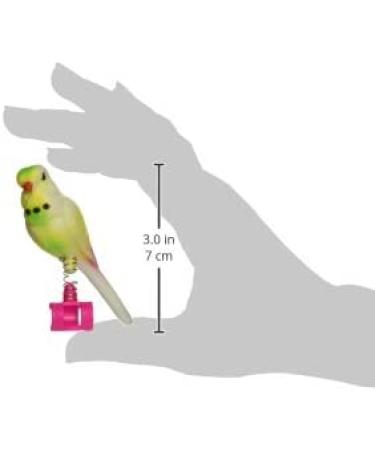 Penn-Plax Acrylic Bird Figure - Small Size on Spring | Cage Attachment | Enhance Your Bird's Environment - Buy Online on GoSupps.com