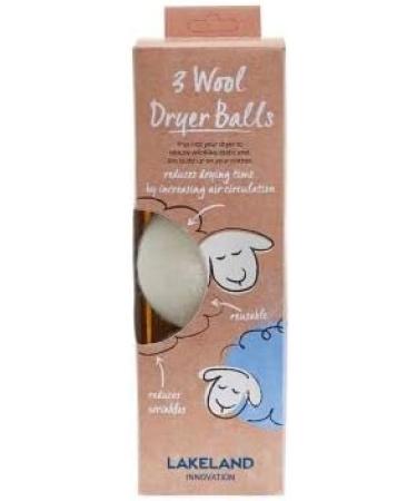 3 Lakeland All-Natural Wool Dryer Balls Reduce Drying Time & Wrinkles Soften Clothes Naturally - Buy Online on GoSupps.com