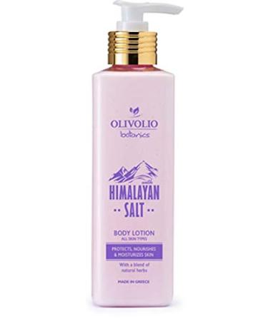Olivolio botanics 96% natural body lotion with 100% organic pink Himalayan salt without mineral oil and parabens - 250 ml
