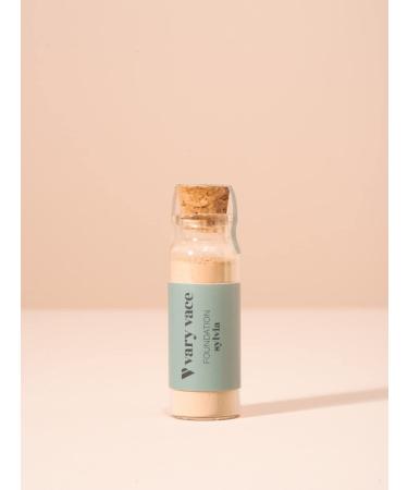 vary vace Mineral Powder Foundation Refill (Sylvia/Rose) for an even finish, certified natural cosmetic, sustainable, vegan, plastic-free in a jar with cork stopper.