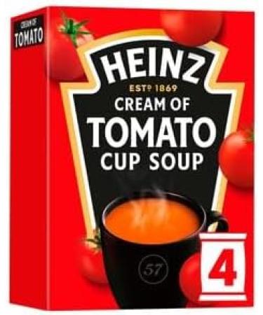 Heinz Cup Soup Variety Pack Vegetarian - 4 Delicious Flavors: Cream of Tomato Cream of Mushroom Vegetable Tomato & Basil - Instant Comfort in Every Sip (4 x 4 Sachet Boxes - 16 Sachets Total) - Buy Online on GoSupps.com
