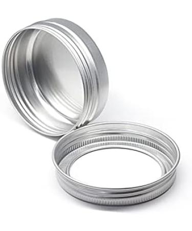 Zeoabsy 50 Pack 60ml Silver Aluminum Tin Cans with Screw Cap & Viewing Window - Ideal for DIY Ointments Candles Cosmetics & Shaving Soap - Buy Online on GoSupps.com