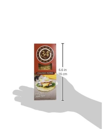 34 Degrees Cracked Pepper Crisps | Thin, Light & Crunchy | Single Pack (4.5oz) - Buy Online on GoSupps.com