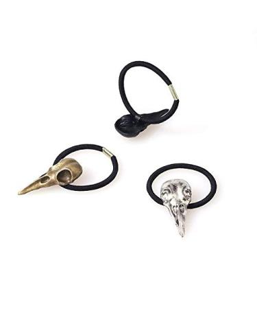 Carykon 10PCS Women Hair Tie Alloy Crow Skull Elastic Ponytail Holders - Mixed Colors - Buy Online on GoSupps.com