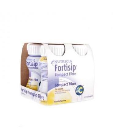 Fortisip Compact Fibre Vanilla 4 Count Vanilla 4 Count (Pack of 1)