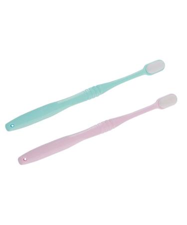 Buifulsic 2st nylon toothbrush tooth hygiene oral hygiene slipproof gripping thorn poison ideas deep cleaning prosthesis cleaning brush coal toothbrush portable toothbrush so soft captivity