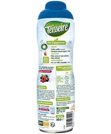 TEISSEIRE - Zero 0% Sugar Grenadine Flavor 60Cl - Pack of 4 - Sold by the Pack - Buy Online on GoSupps.com