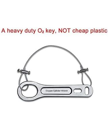 iGuerburn 2 Pack Oxygen Tank Wrench Key for CGA 870 Valves - Heavy Duty Metal with Lanyard Chain - Fits Sizes M2, A, B, ML6, C, D, JD, E - Buy Online on GoSupps.com