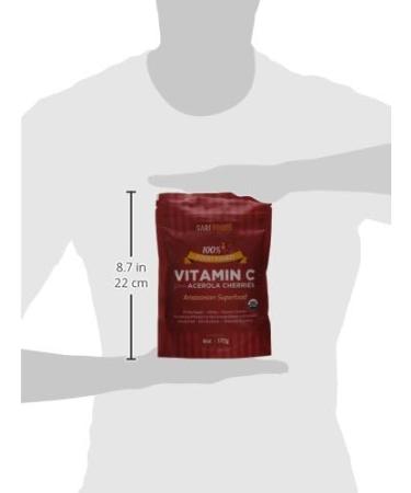 Organic Acerola Cherry Powder - Natural Vitamin C Complex - Plant Based Nutrition, 6 Ounce (Pack of 1) - Buy Online on GoSupps.com