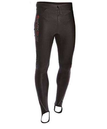 Sharkskin Men's High-Waisted Chillproof Wetsuit Long Pants for Diving/Water Sports, Black Large
