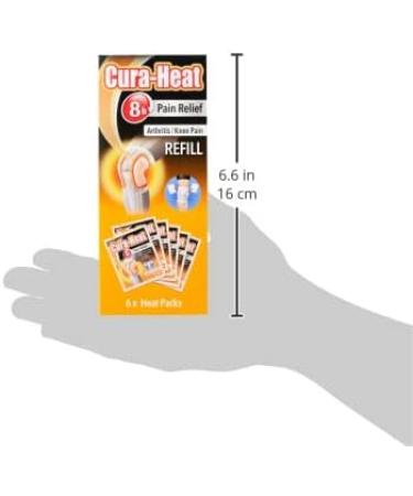 Cura-Heat Arthritis Pain for Knee Refill - 6 Heat Packs (6 Count) - Pack of 1 - Buy Online on GoSupps.com