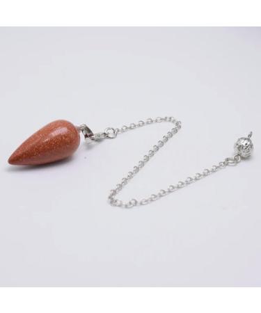 Natural Stone Water Drop Pendulum - Dowsing & Divination Wicca Jewelry in Pink Crystal | Reiki & Spiritual Healing - Buy Online on GoSupps.com