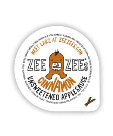 Zee Zees Unsweetened Cinnamon Applesauce Cups - All Natural, No Sugar Added - 4 oz Cups (24 Pack) - Buy Online on GoSupps.com