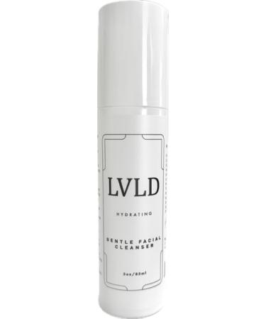 LVLD Gentle Hydrating Facial Cleanser (3oz) pH Balanced Soap-Free Daily Face Wash with Hyaluronic Acid For Sensitive & Dry Skin Non-Stripping Made in USA