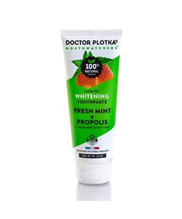 Dr Plotkas Natural Fluoride Free Whitening Toothpaste by Mouthwatchers | Organic Propolis and Fresh Organic Mint | Sensitive Teeth and Gums | | 3 Oz. Tube 3 Ounce (Pack of 1) - Buy Online on GoSupps.com