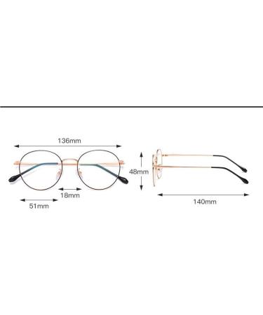 PARWANA Retro Round Blue Light Blocking Readers - Designer Anti-UV Eyeglasses +250 - Stylish Reading Glasses for Eye Protection - Buy Online on GoSupps.com
