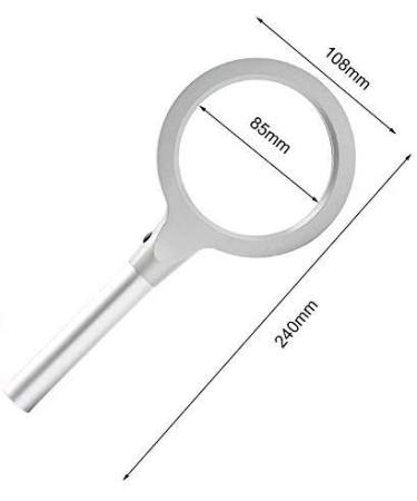 High-Grade Aluminum Alloy 12LED Lamp 85mm HD Reading Magnifier OfficeProducts Substitutability - Buy Online on GoSupps.com