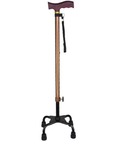 Canes Walking Stick Walking Cane Holder Walking Stick Crutch for Old Man Elderly Telescopic Stable Non Slip Lightweight Height Adjustable with 4 Feets Brown Walking Sticks for Men Or Women Made in