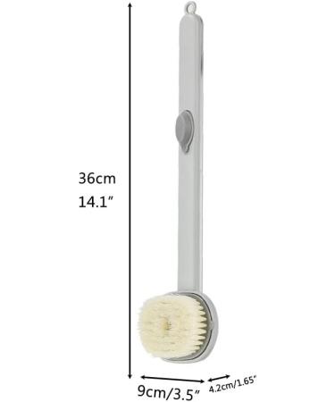 PUNELE Long Handle Exfoliating Bath Brush with Soap Dispenser - Grau 36*9*4.2cm - Buy Online on GoSupps.com