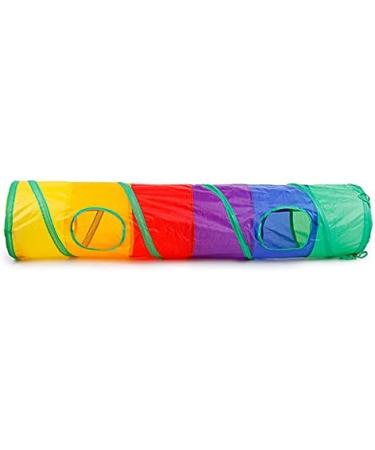 Cat Tunnel Folding Rainbow Puzzle Toy 2 Holes Cat Tunnel Interactive Pet Products - Buy Online on GoSupps.com