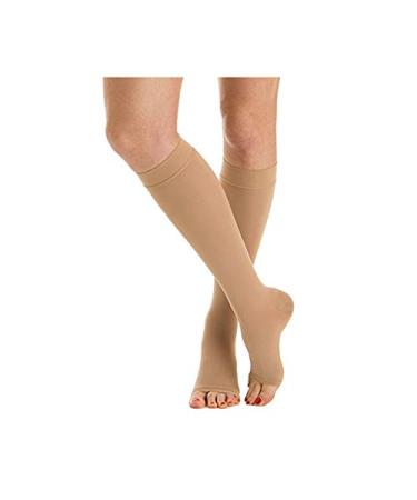 Medi Medive Plus compression knee socks unisex |Medical compression stockings CCL2 for women and men |Black |Size II |Open tip |normal