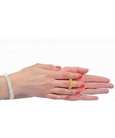 Power Ring Set - Silver Bracelet & Small Gold Ring | Acupressure & Massage Rings for Arm Relief - Buy Online on GoSupps.com