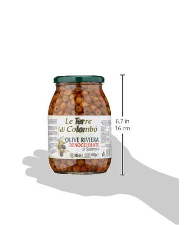 Buy Le Terre di Colombo Pitted Riviera Olives in Brine 900g - Premium Quality International Shipping - Buy Online on GoSupps.com