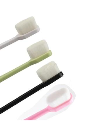 Ultra-fine Soft Toothbrush Million Nano Bristle Adult Tooth Brush Teeth Deep Cleaning Portable Travel Oral Care Brush (Straight 4pcs)