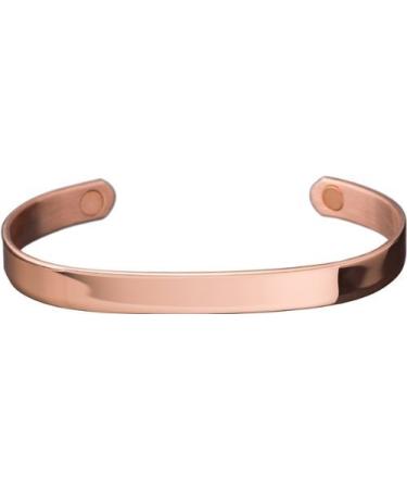 Sabona of London copper magnet hard tape No. 514 99.9% pure electrolyte copper 2 SMCO magnets of 1800 Gauss size S 14 cm pure band length suitable for wrist scope of 14.5-16.5 cm